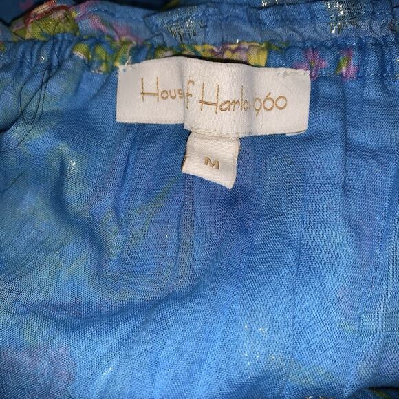 House of Harlow Helena Maxi Dress Medium Tiered Boho Floral - Picture 10 of 12